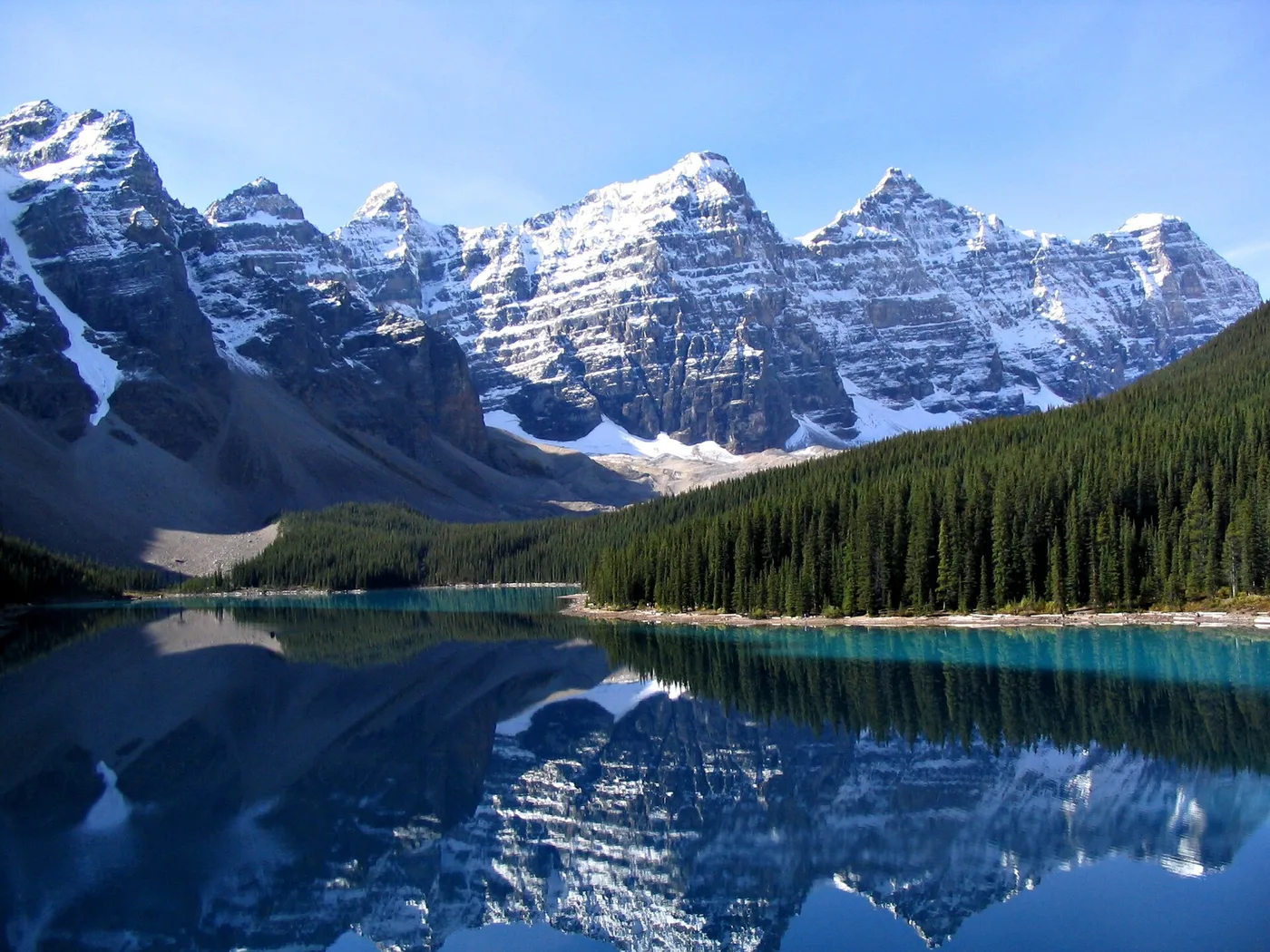 Lago Moraine y el valle de los Diez Picos, Lake Louise (Banff)
