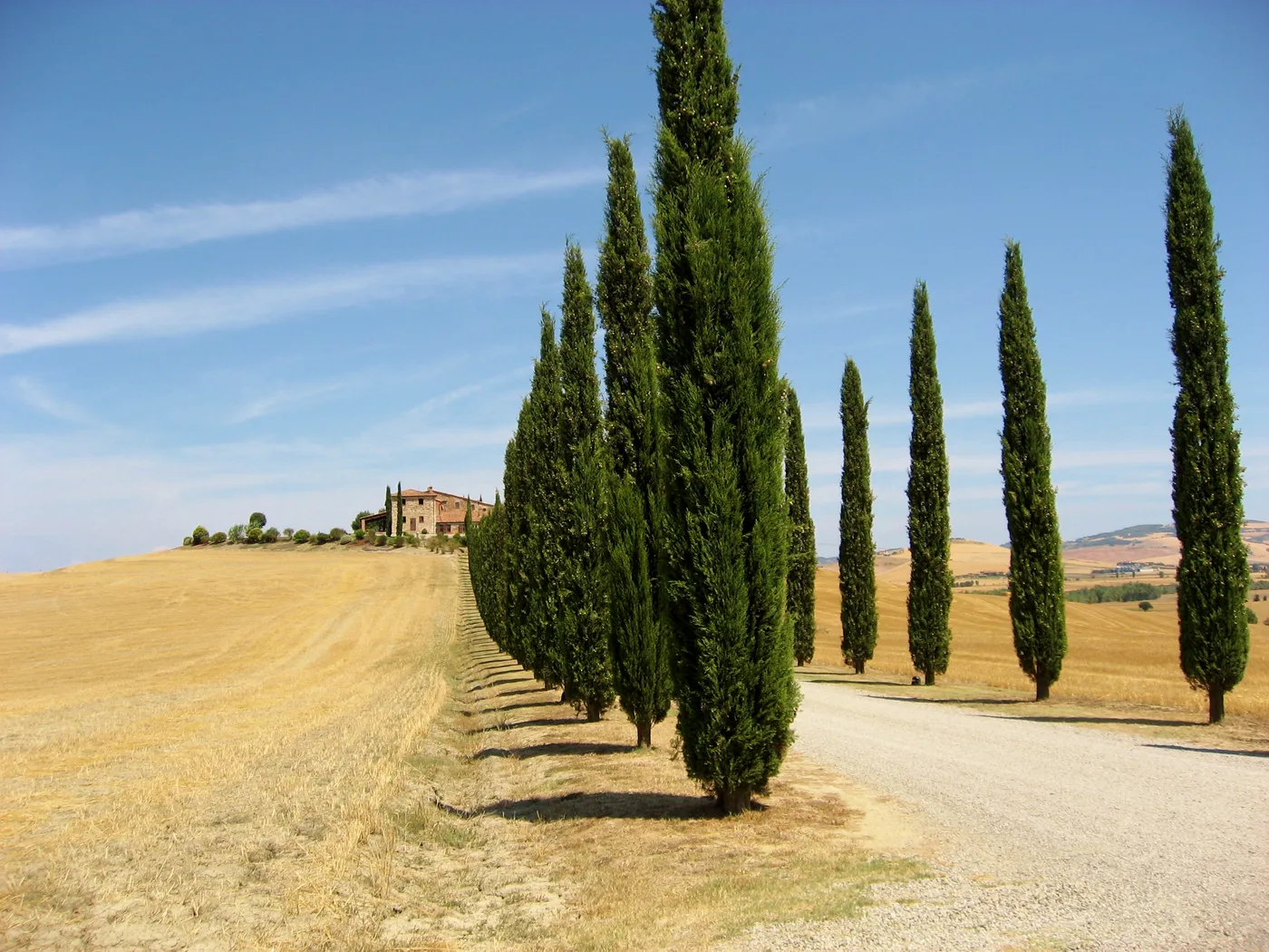 Val d'Orcia, los campos Elíseos de Gladiator, Pienza